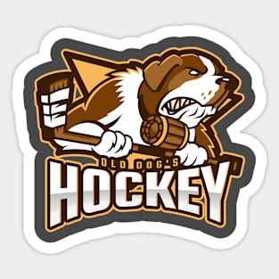 Old Dog's Hockey Sticker